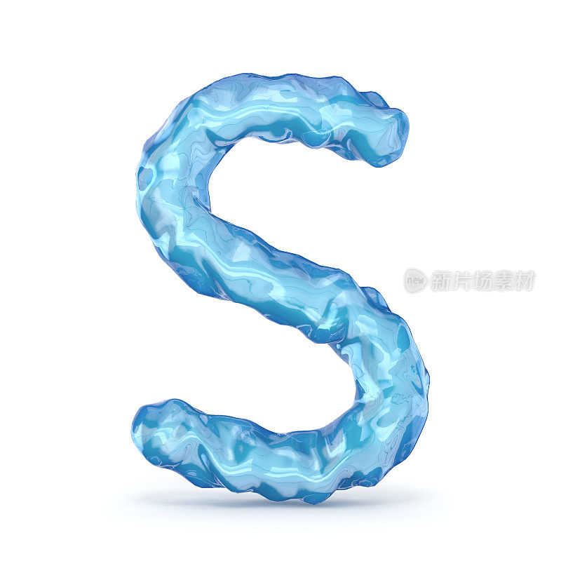 冰字体字母S 3D